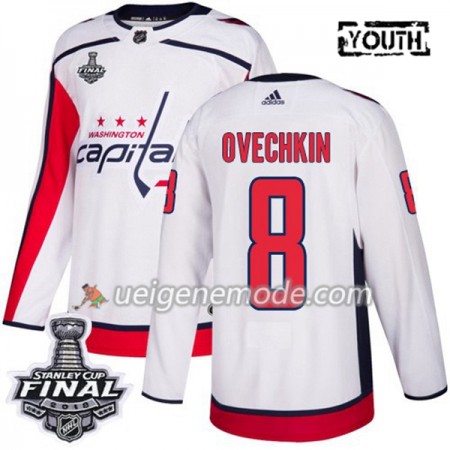 Kinder Eishockey Washington Capitals Trikot Alex Ovechkin 8 2018 Stanley Cup Final Patch Adidas Weiß Authentic
